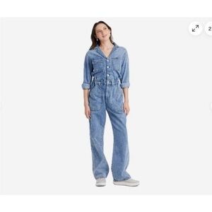 Women’s Universal Thread Long Sleeve Denim Jumpsuit